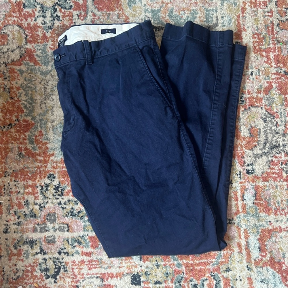 Mens J. Crew Flex Chino Navy 35/32